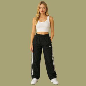 Adidas Originals Black 3-Stripes Track Pants Women’s XS | Athleisure Y2K